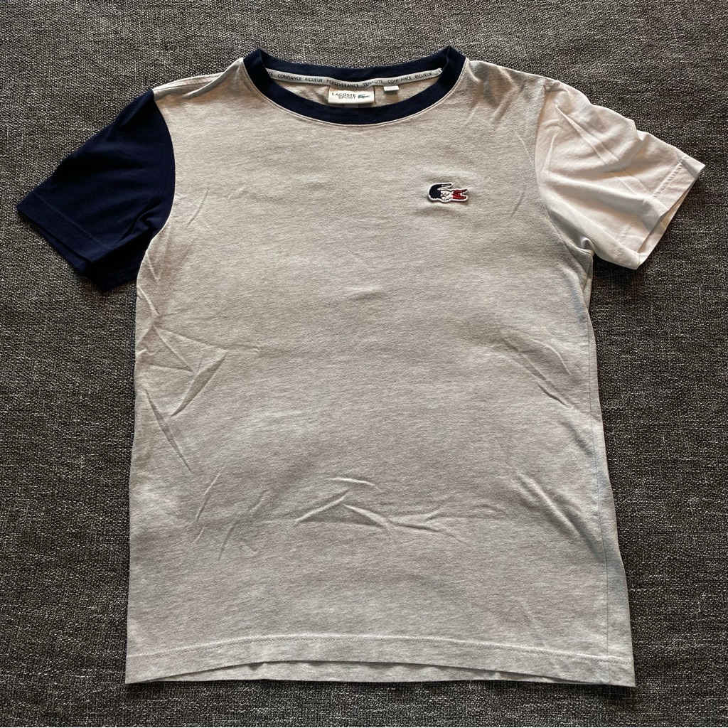 Lacoste Sport Tricolor Grey Tee
